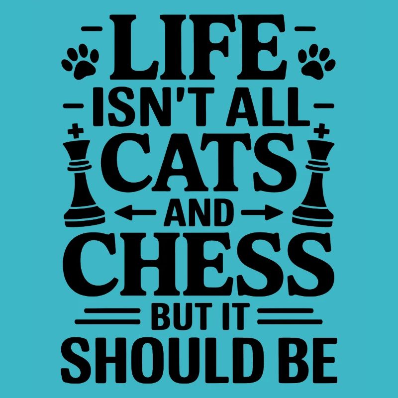 Schach Spruch Schachspieler Katze Schach Geschenk