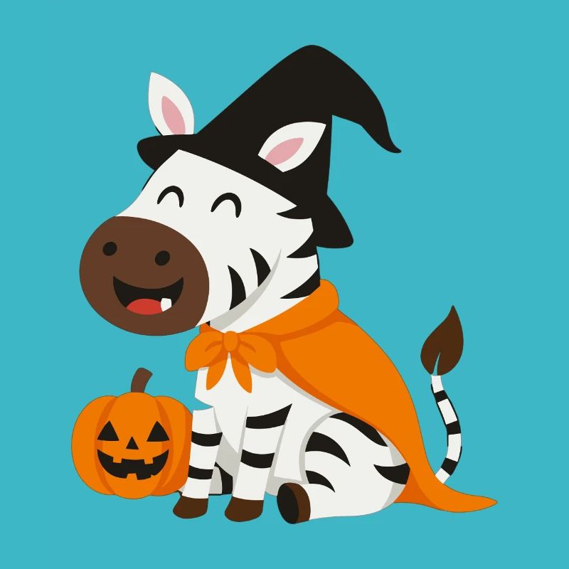 Zèbre mignon d’Halloween