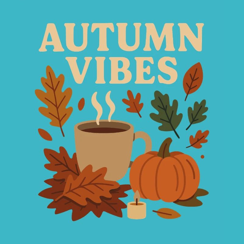 Fall Vibes: Coffee, Pumpkin & Leaves