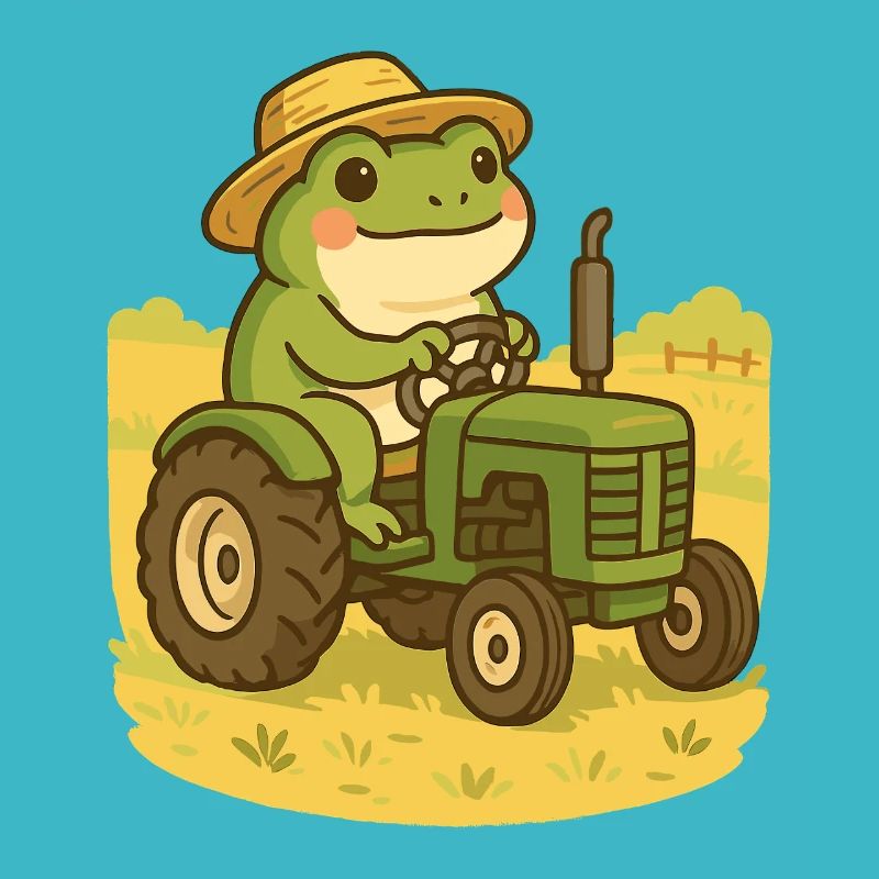 Frosch fährt Traktor – Frogcore Landleben