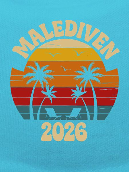 Maldives 2026 Retro Palm Trees
