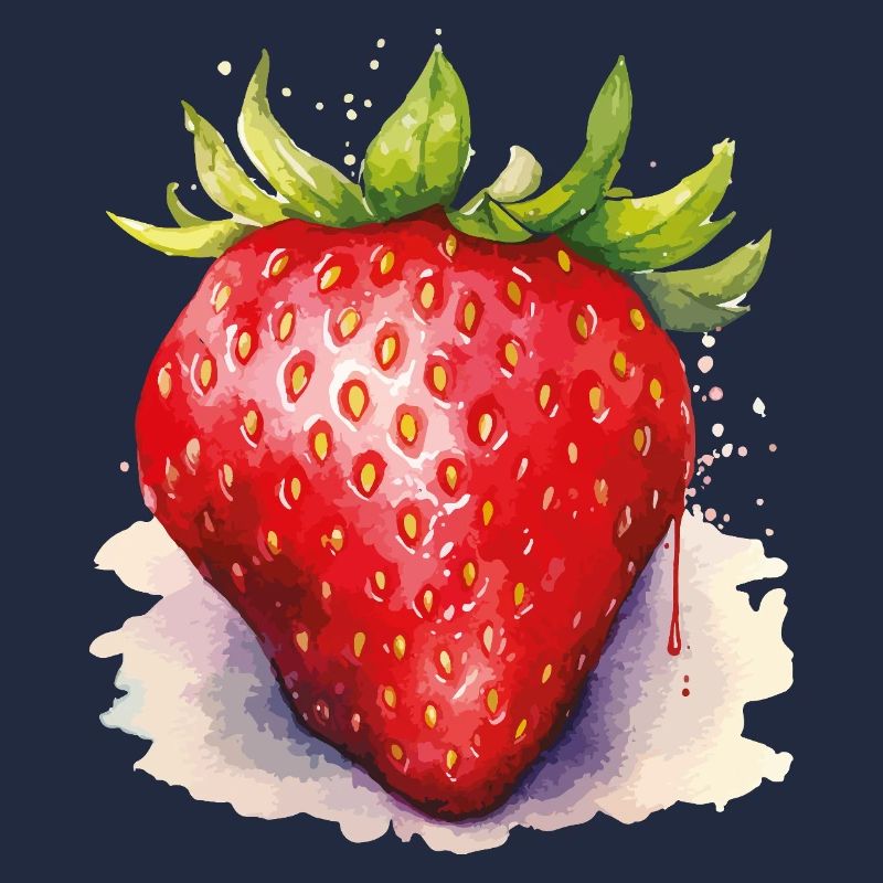 Aquarell Erdbeere