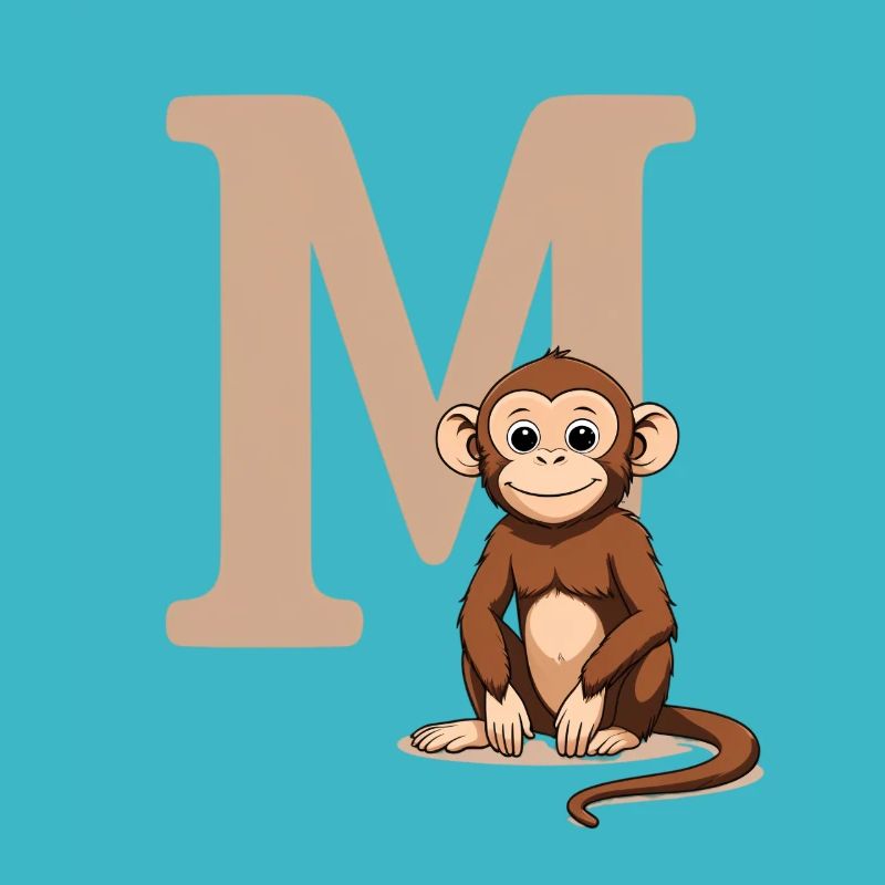 Conception MonkeyM avec la lettre majuscule M