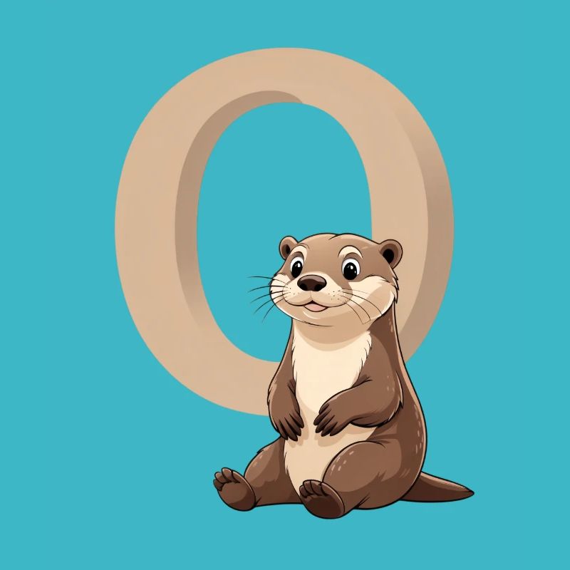Otter und Großes O Design