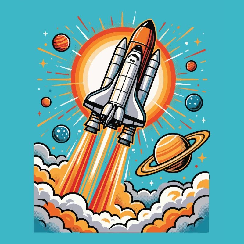 Raketen-Explosion im All