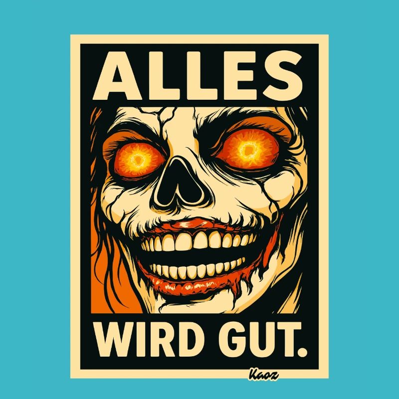 Alles Wird Gut Skull Portrait
