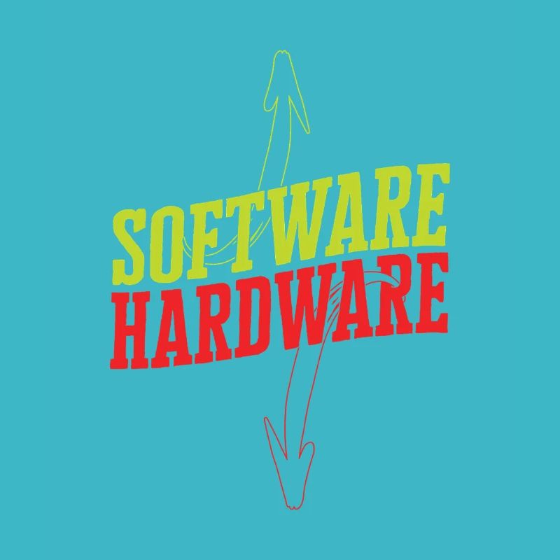 Lustiger IT Spruch Software Hardware Wortspiel