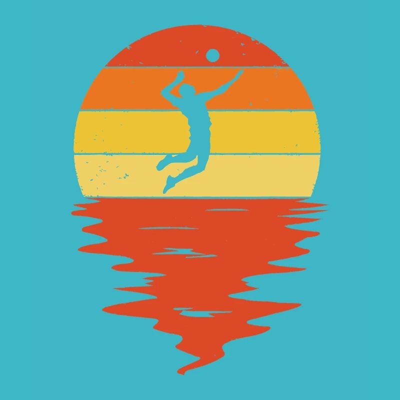 Sonnenuntergangs-Silhouettensprung