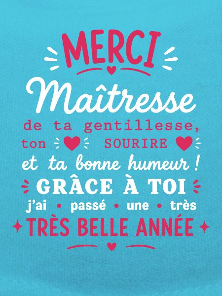 Merci Maîtresse Belle Année