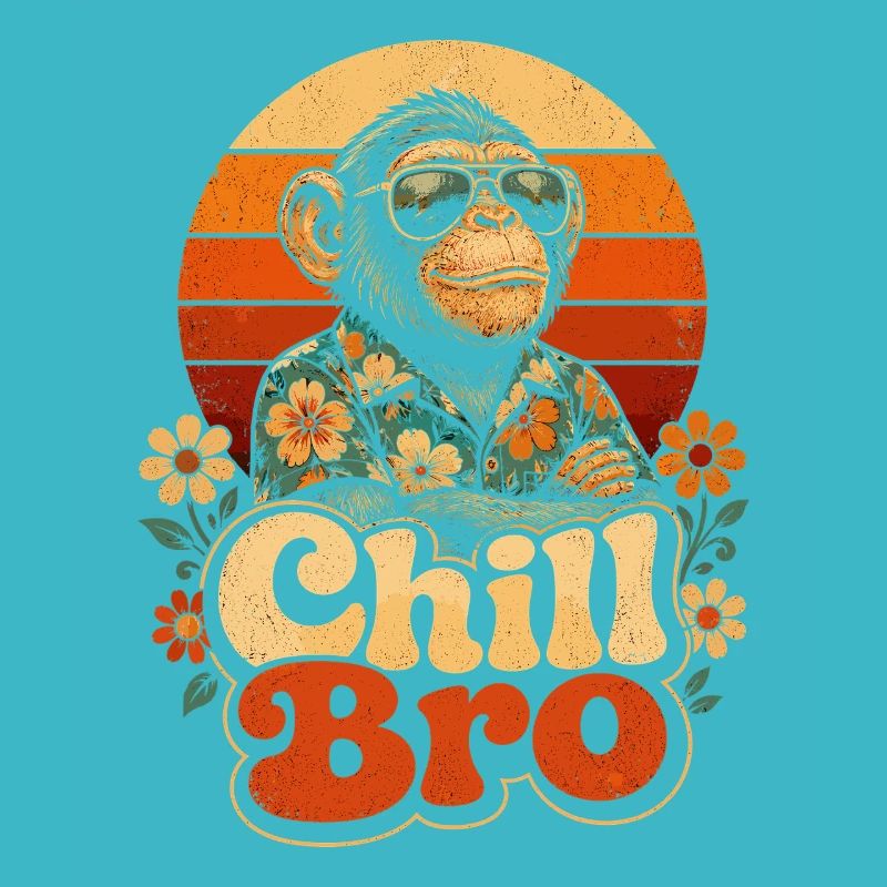 Chill Bro Retro Affe