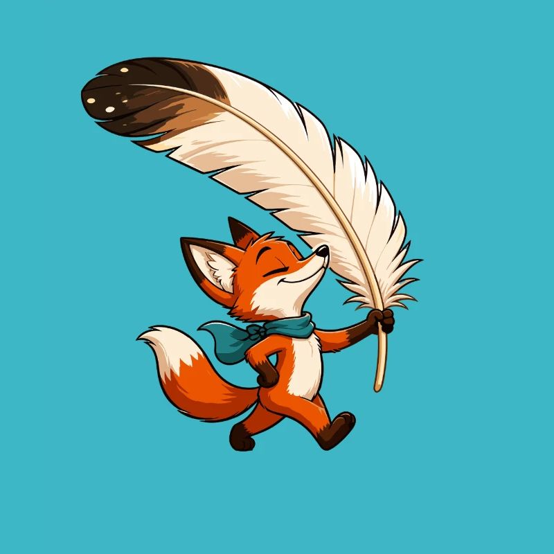 Fox with quill