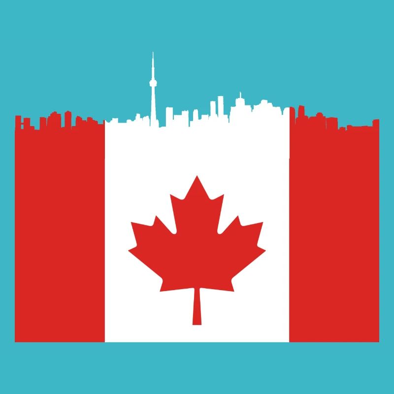 Skyline Maple Leaf Cadeau canadien