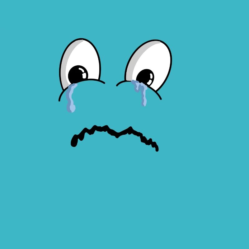 Bande dessinée visage triste larmes