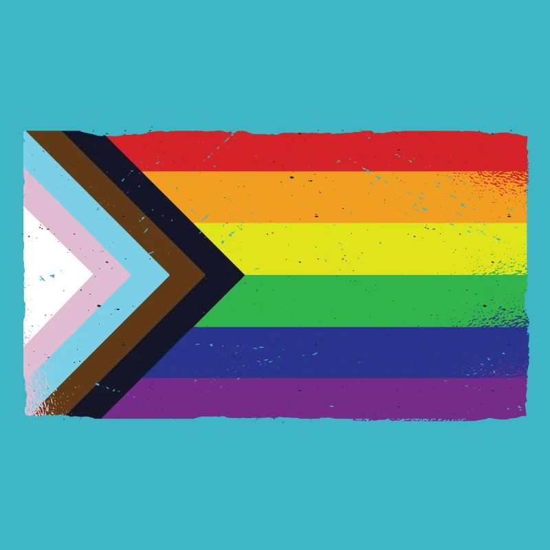LGBTQIA Progress Pride Black Pride Regenbogen