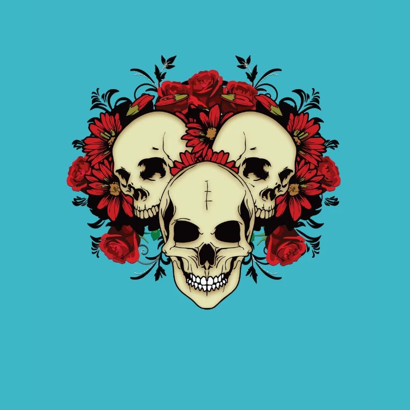 Roses de crâne GOTHIC