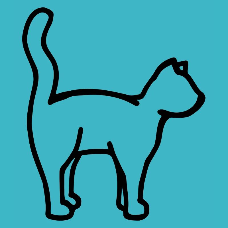 Chat Contour cat silhouette