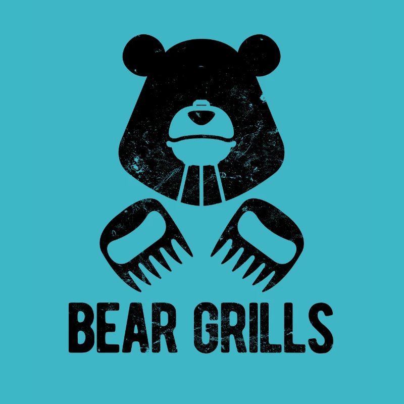Clever Culinary Bear Grilling Design BBQ