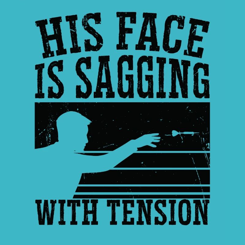 His face is sagging with tension