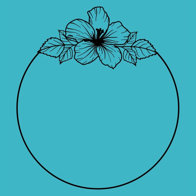 Hibiscus Boho Fleur peinte à la main
