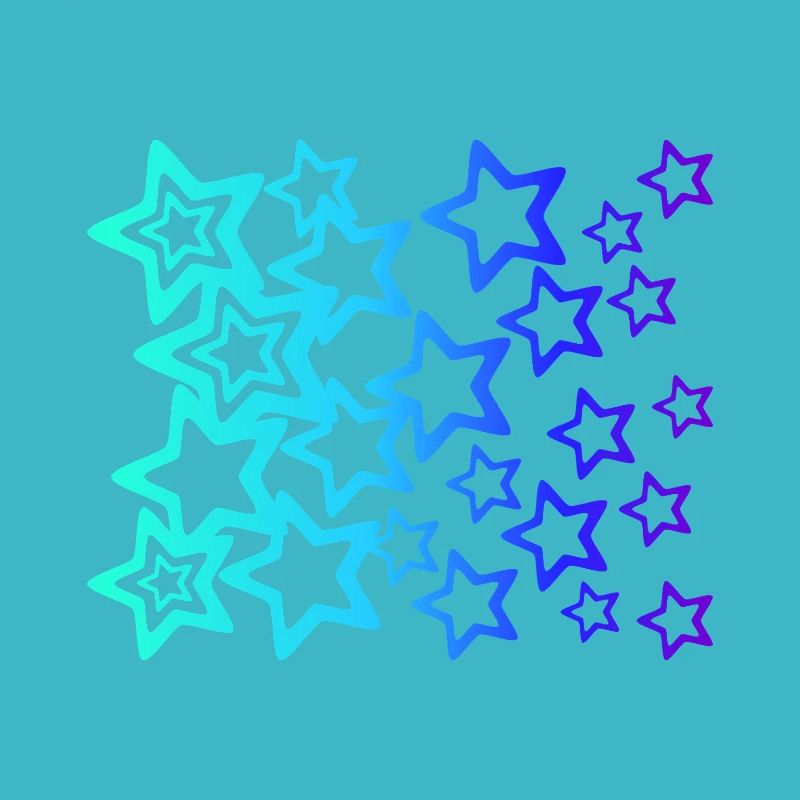 Viele blaue Sterne, Sternenmuster