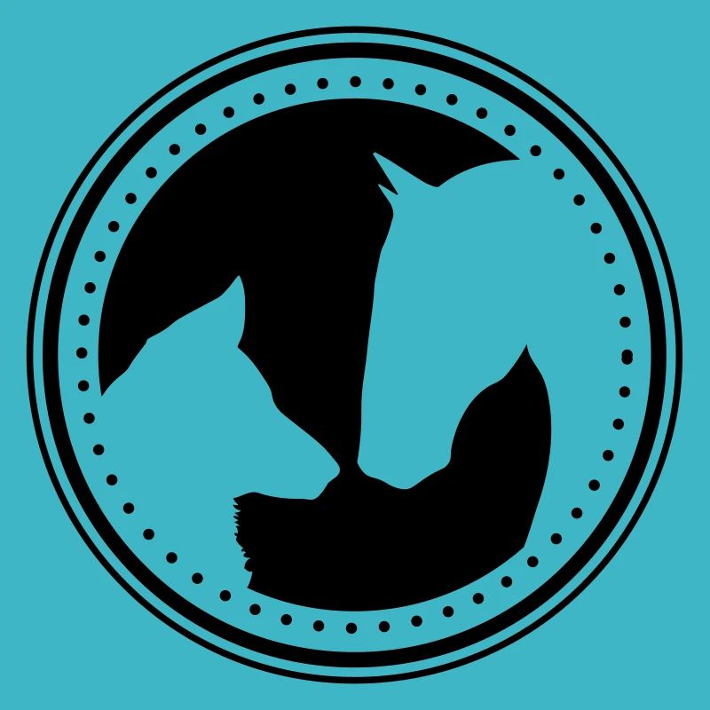 Hund Pferd Emblem Logo
