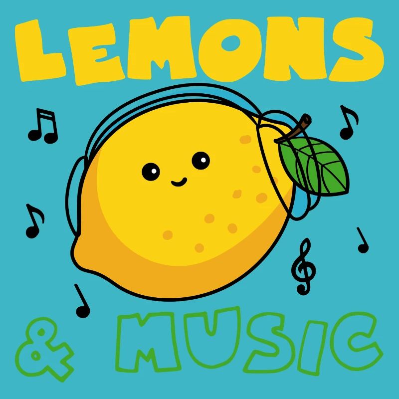 Lemons and Music Notes Musician Clef Lemonade