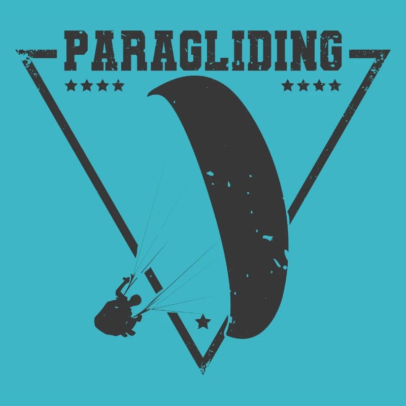 Vintage Retro Paragliding Paraglider | Extreme
