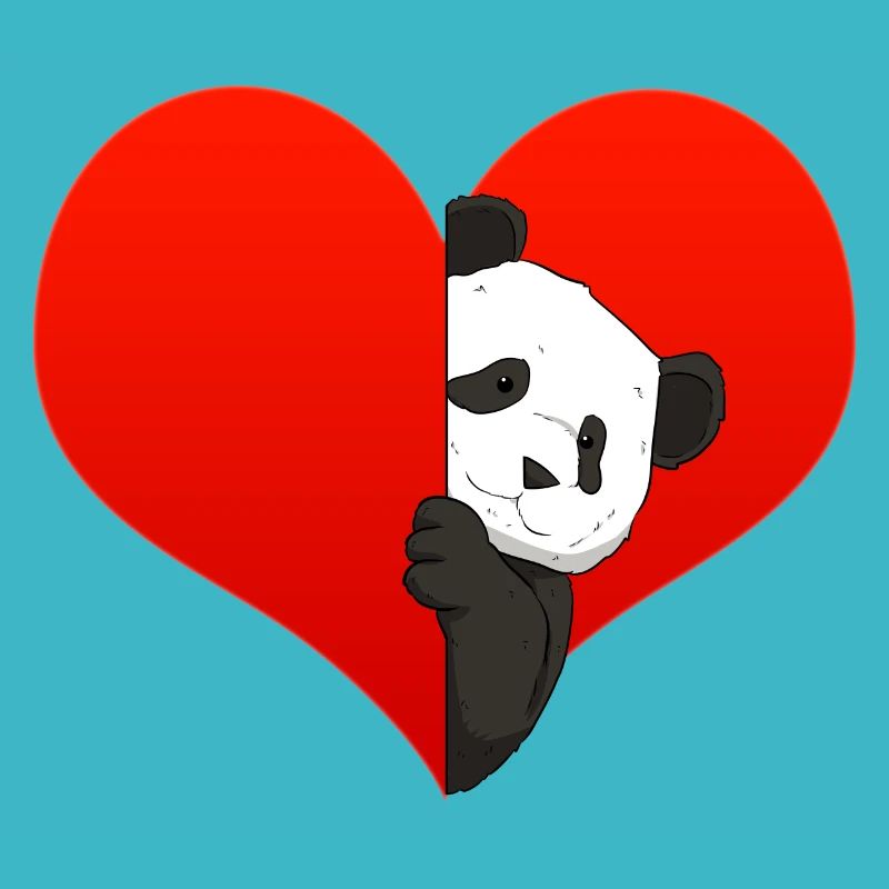 Panda Mädchen Unglaublich Liebe Herz I Geschenk