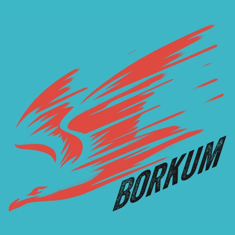 Borkum Dive Low Flyer Seagull Vacation T-Shirt