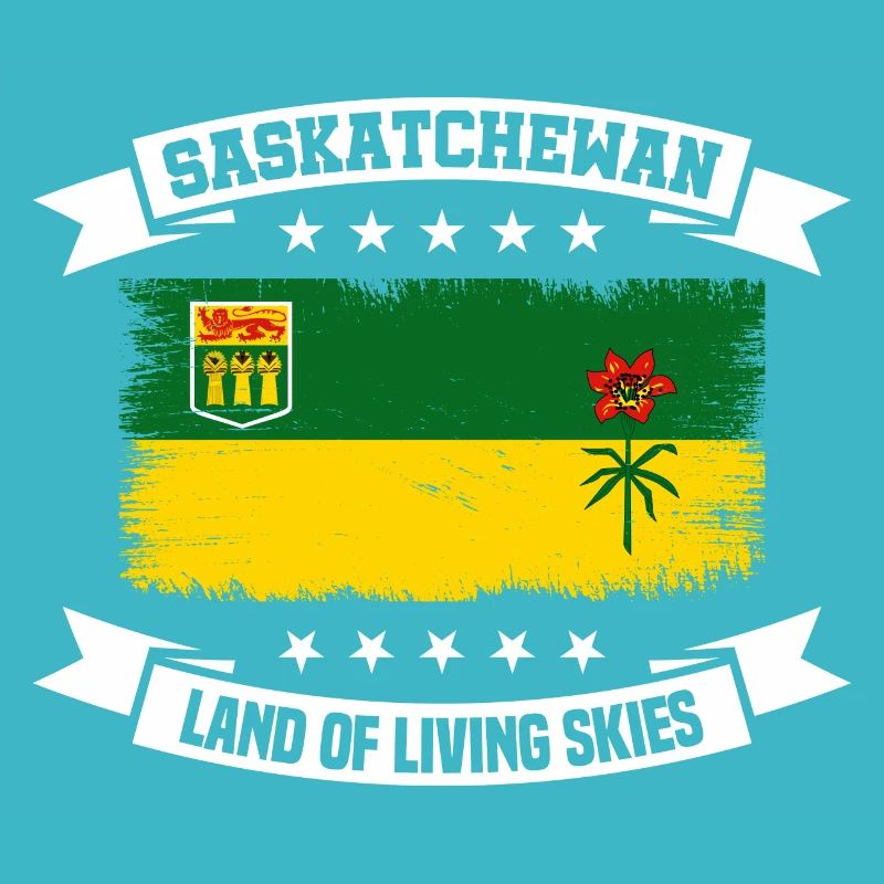Saskatchewan Flag Vintage Retro