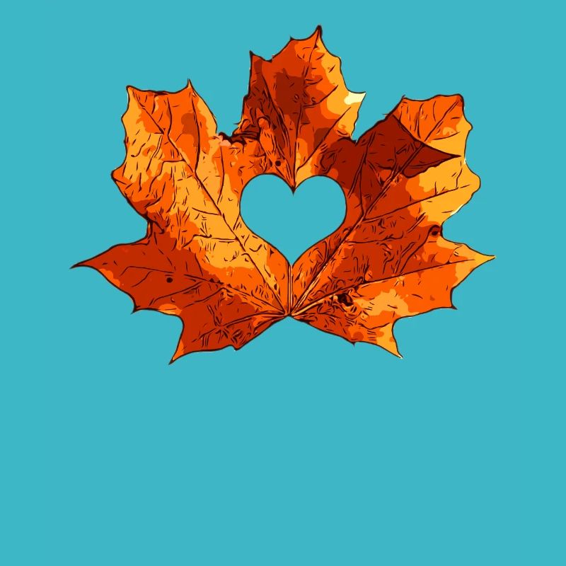 Maple maple leaf heart