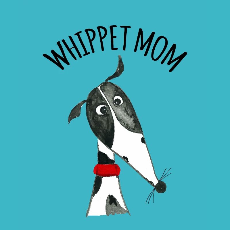 Whippet Mom black and white