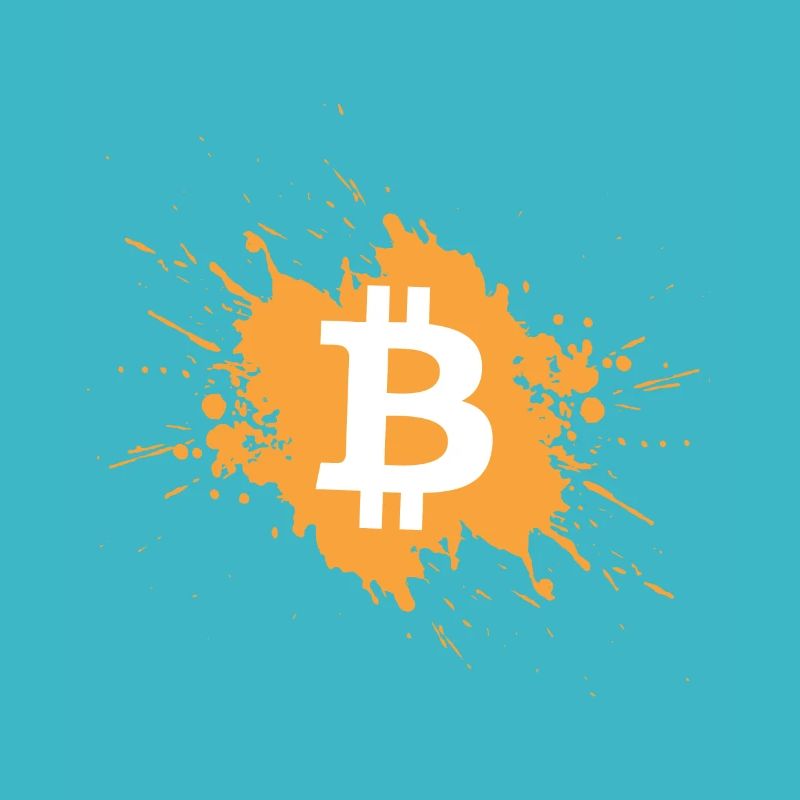 Bitcoin Kryptowährung Krypto Farbklecks