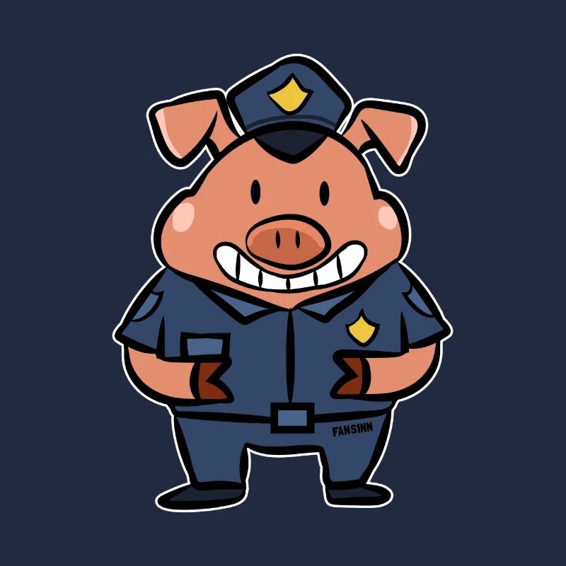 Polizei Sicherheit Ferkel Kinder Schwein Geschenk