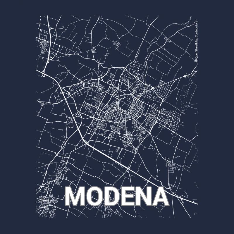 Modena city map and streets