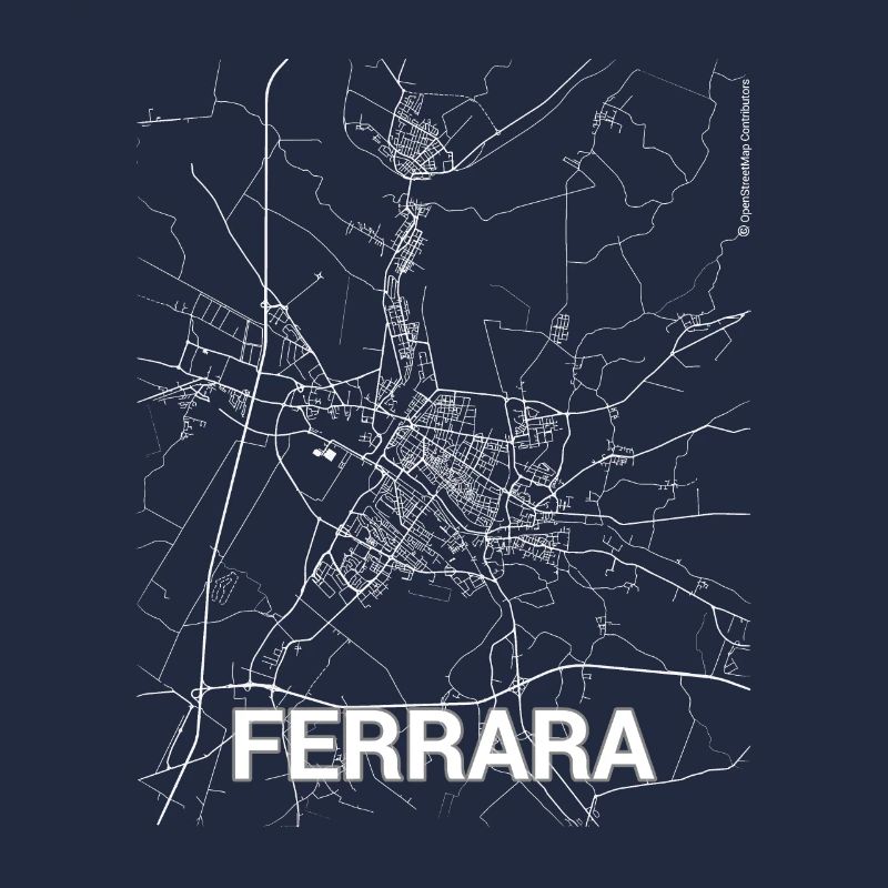 Ferrara city map and streets