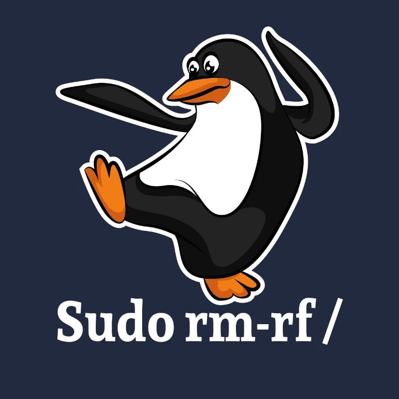 Tux Linux Pinguin Sudo Rm Rf | Computerfreak Hack