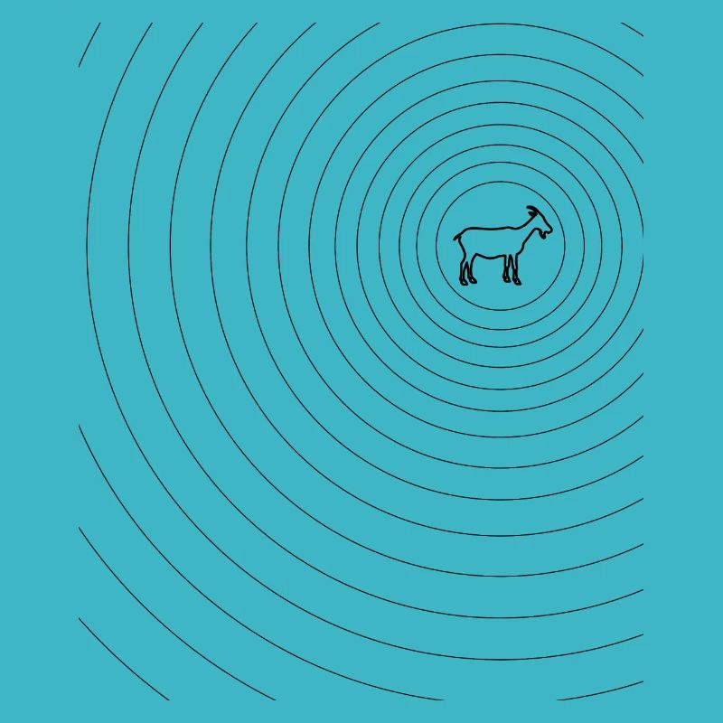 Chèvre bouc bouc vagues