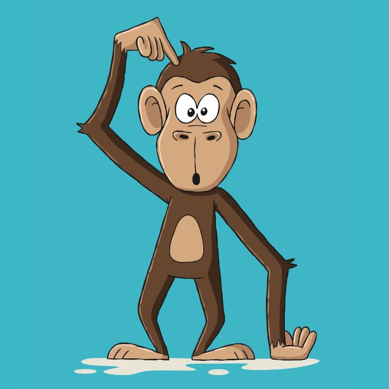Lustiger Cartoon Affe