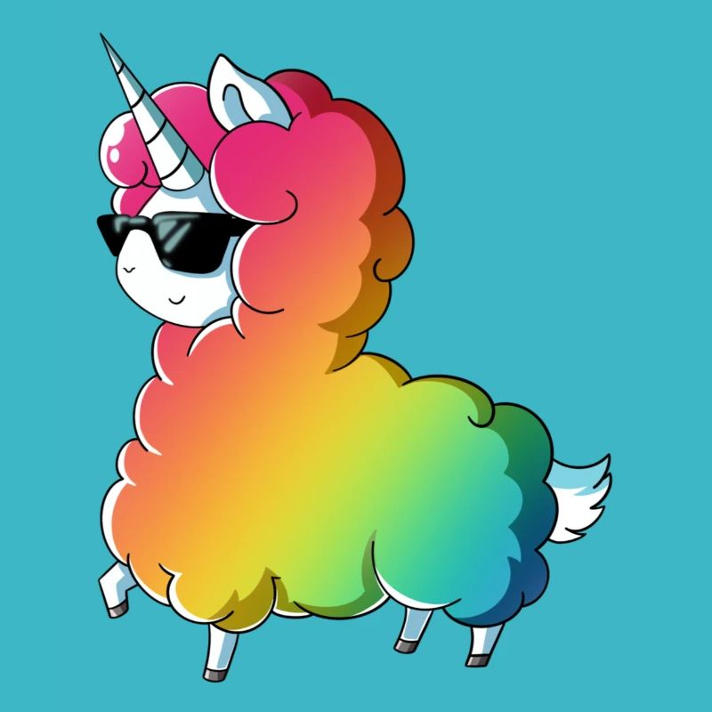 Fluffy Regenbogen Einhorn