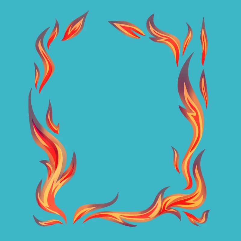 Flammes feu chaud forme feu