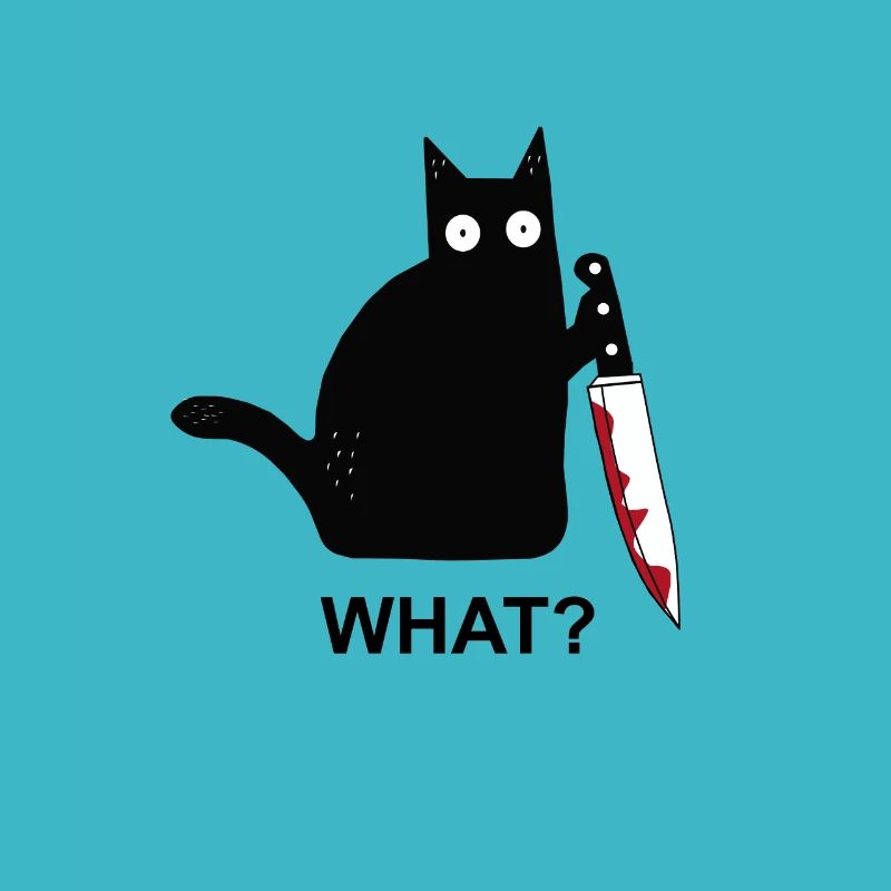Katze mit Messer- Cat with Knife