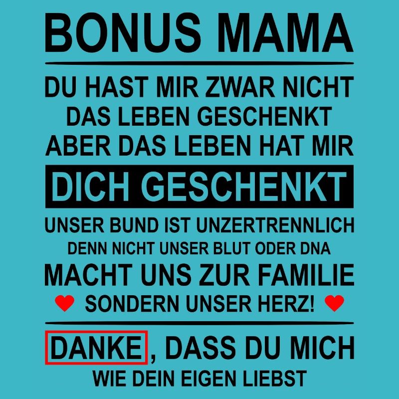Bonus Mama Stiefmutter Ersatzmutter Geschenk