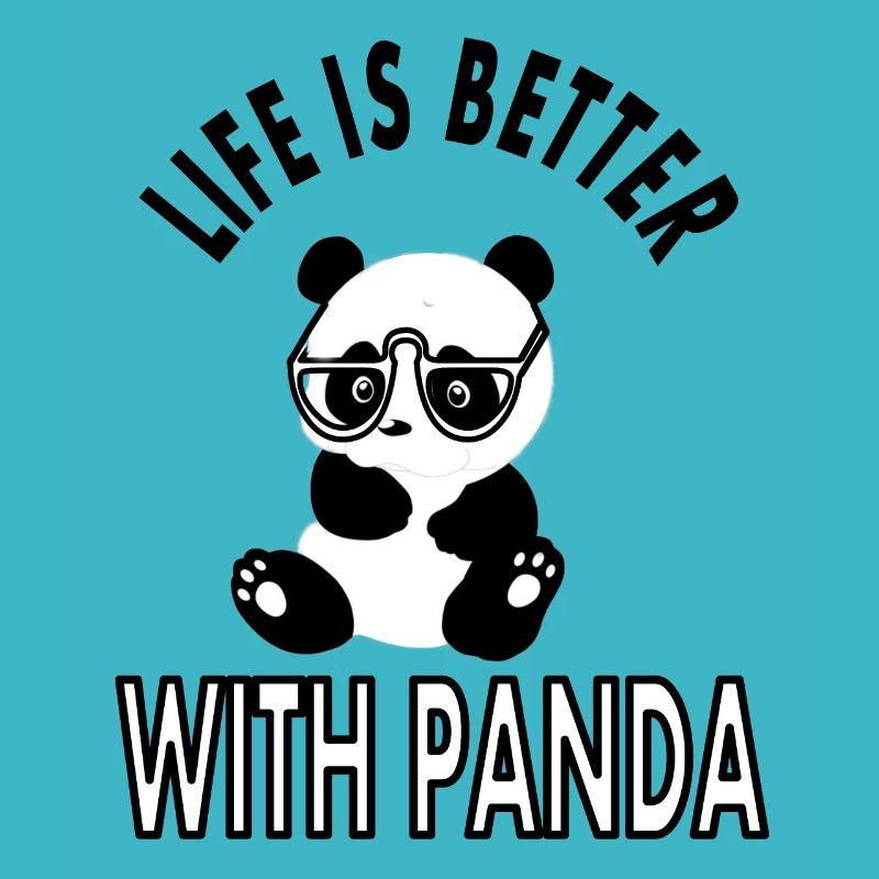 Panda Bär Panda Sprüche Panda mit Brille Geschenk