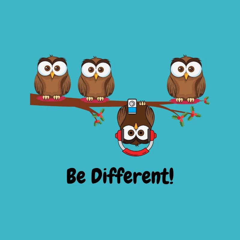 Be different - Süßes Eulen Fun Vogel Geschenk süß