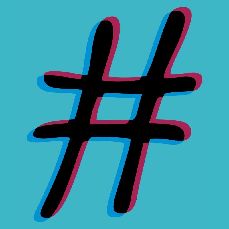 Hashtag effet 3D
