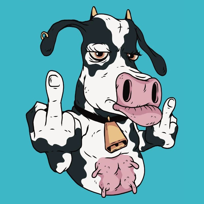 Kuh Mittelfinger