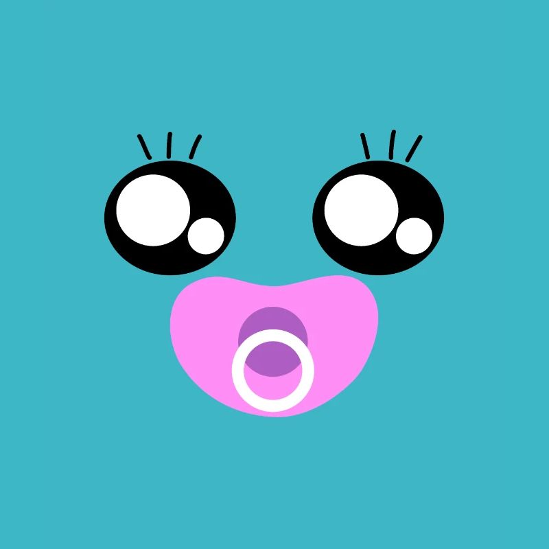 Bébé qui pleure avec une sucette