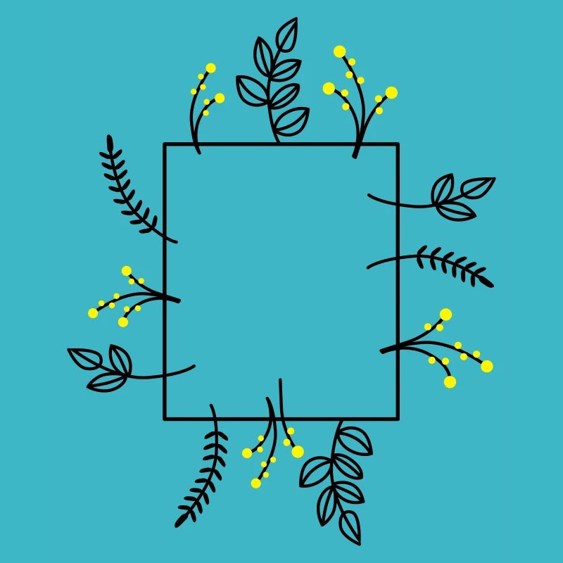 Vintage flower frame