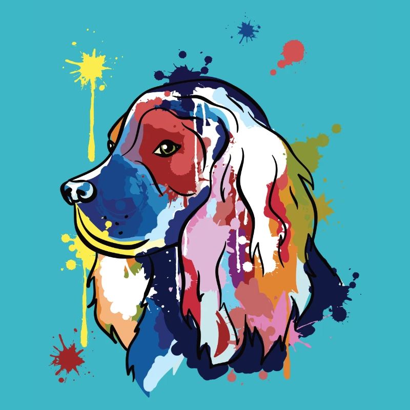 Cocker spaniel - bunte Illustration